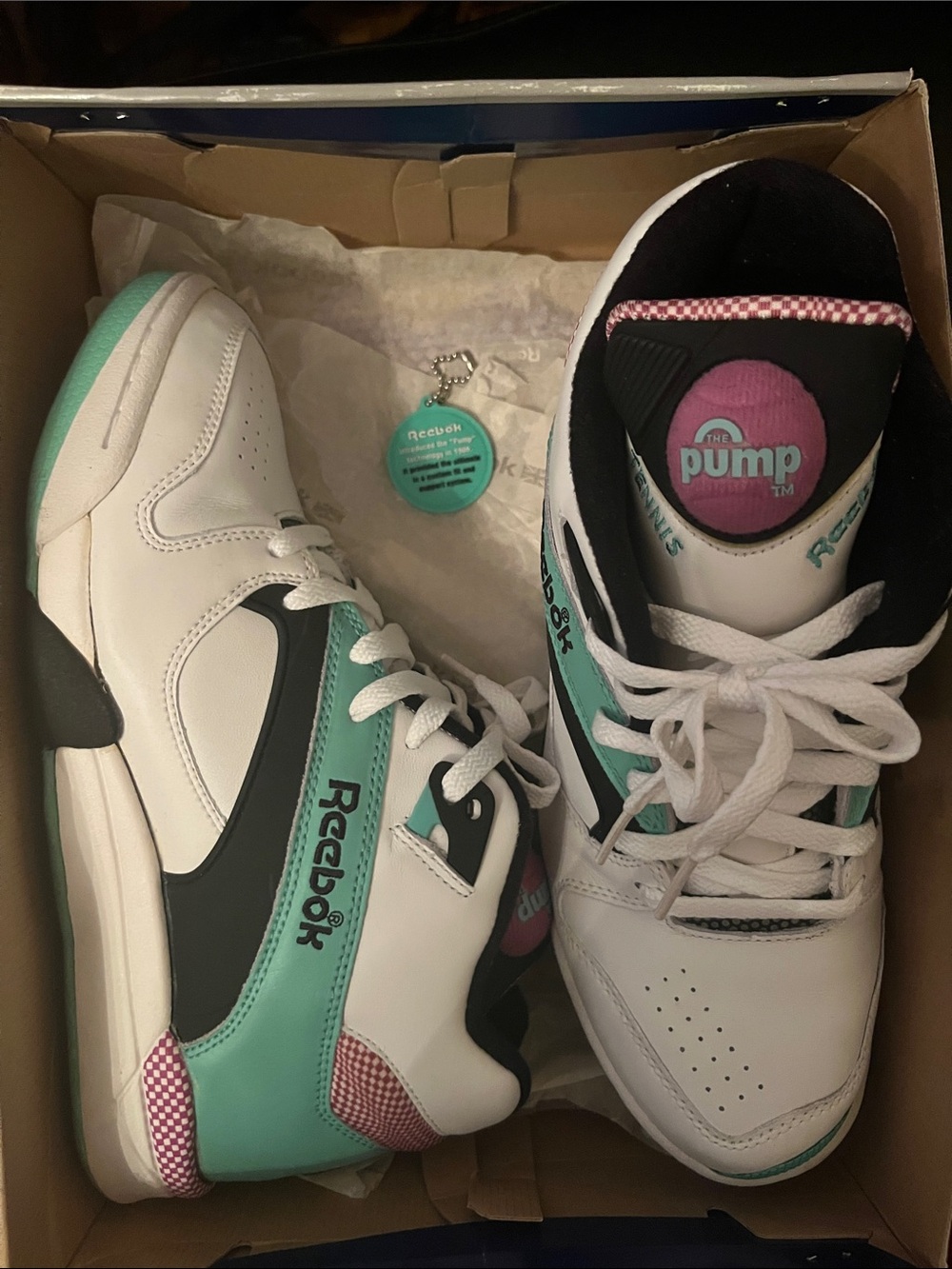 Reebok White/Mint/Blk/Violet